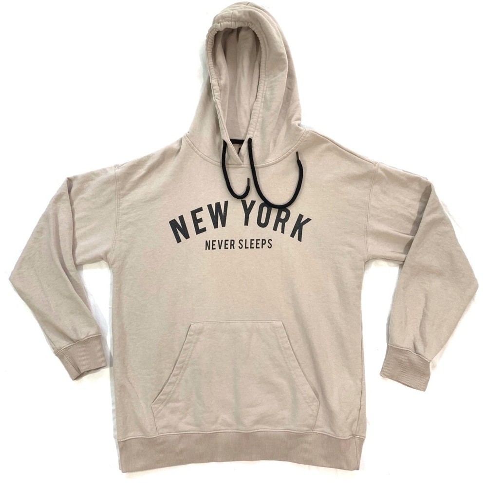 Forever 21 Beige Graphic "New York" Hoodie